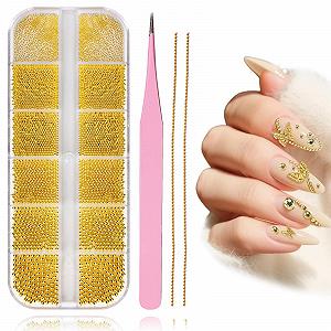 Икра для ногтей, 12 Degree Gold, 5680 шт, золотой - Фото 1