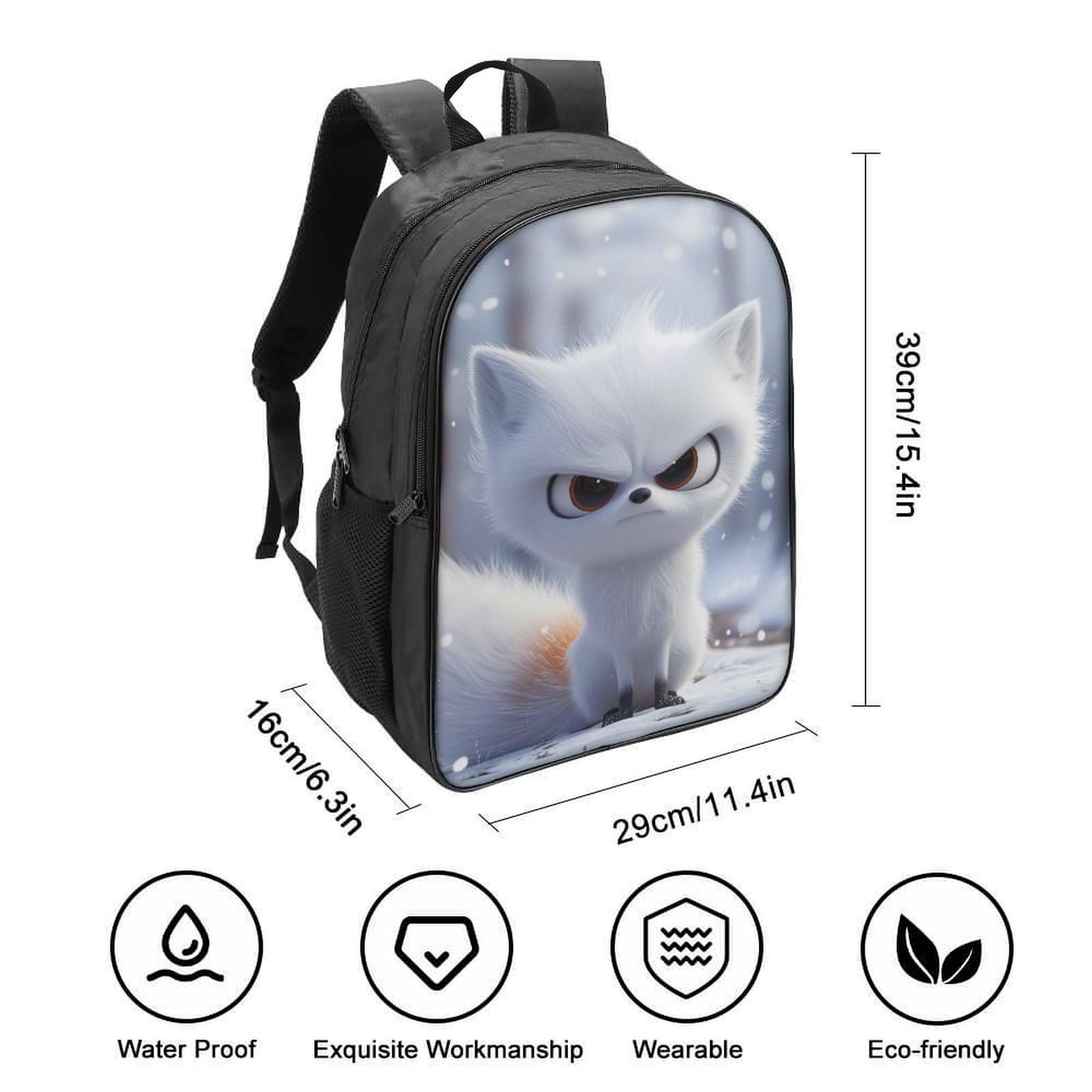 Рюкзак шкільний FPAKAKIIE Cartoon Fox 40x28x16см, фото №2