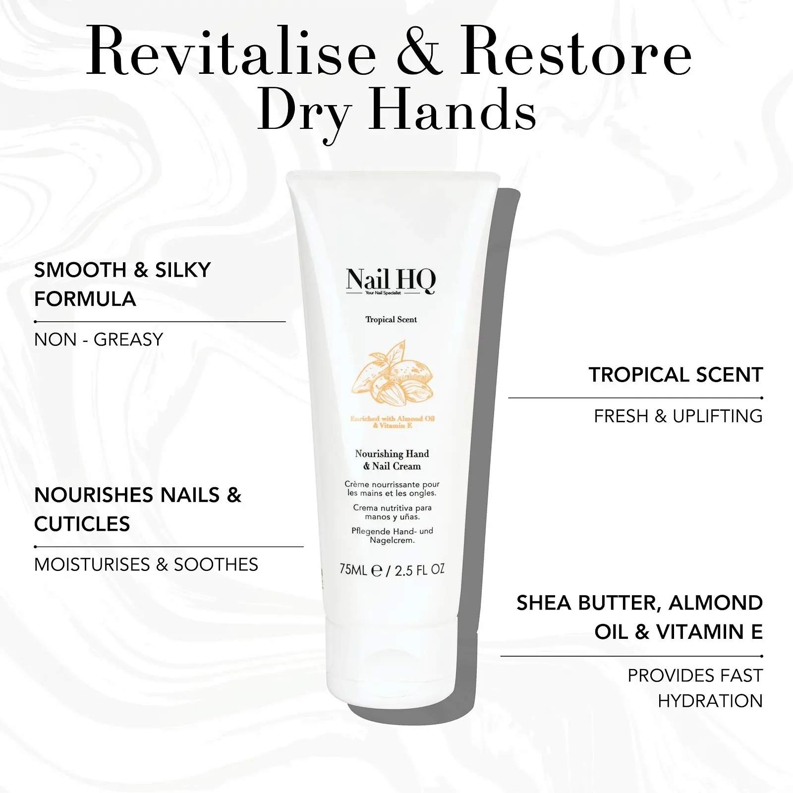 Крем для рук та нігтів Nail HQ Живильний, фото №3 Крем для рук та нігтів Nail HQ Живильний, фото №3