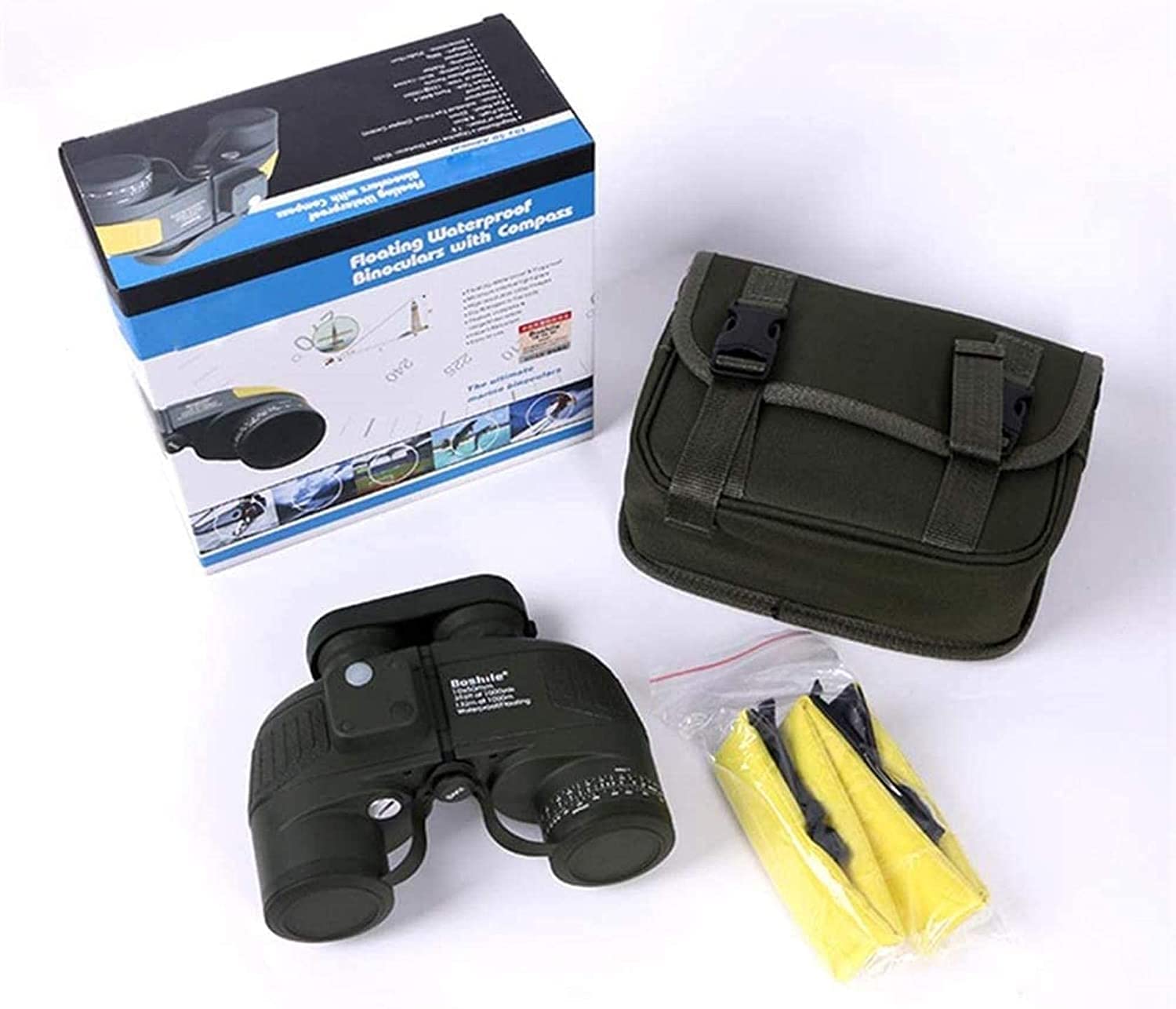 Бінокль SPUZZO 10x50 з високою продуктивністю HD компасом далекомірами нічним баченням навігаційний Бінокль для використання на відкритому повітрі, фото №3