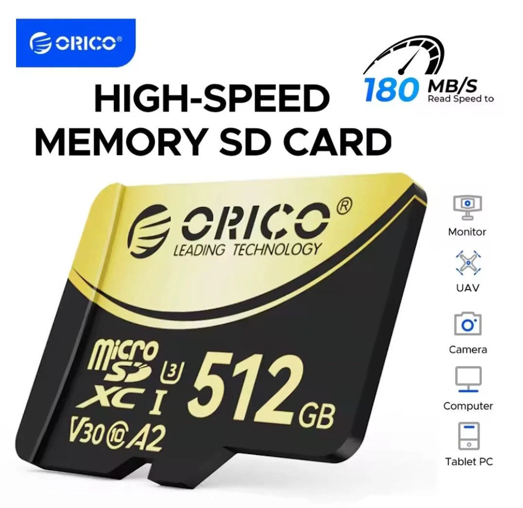 Карта памяти Orico 512Gb microSDXC UHS-I U3 V30 A2 4K, фото №1