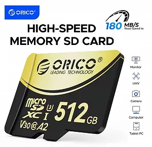 Карта памяти Orico 512Gb microSDXC UHS-I U3 V30 A2 4K - Фото 1