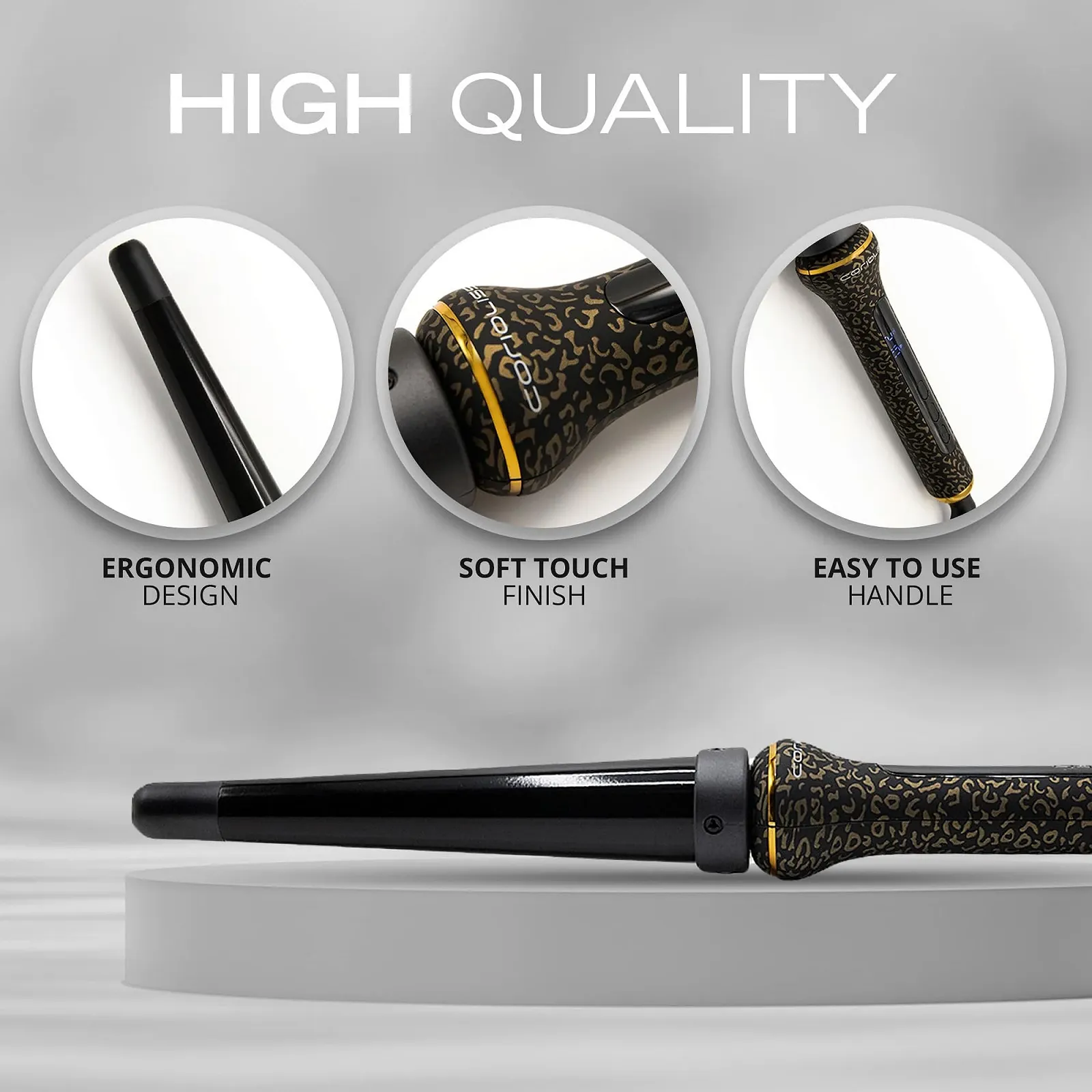 Плойка CORIOLISS Glamour Wand профессиональная конусная керамическая с контролем температуры, фото №5 Плойка CORIOLISS Glamour Wand профессиональная конусная керамическая с контролем температуры, фото №5