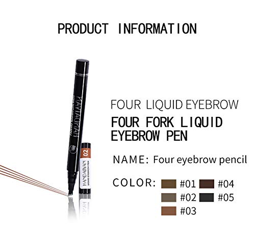 Карандаш для бровей Cocohot 4 Fork Waterproof Durable Liquid Eyebrow Pencil, фото №4