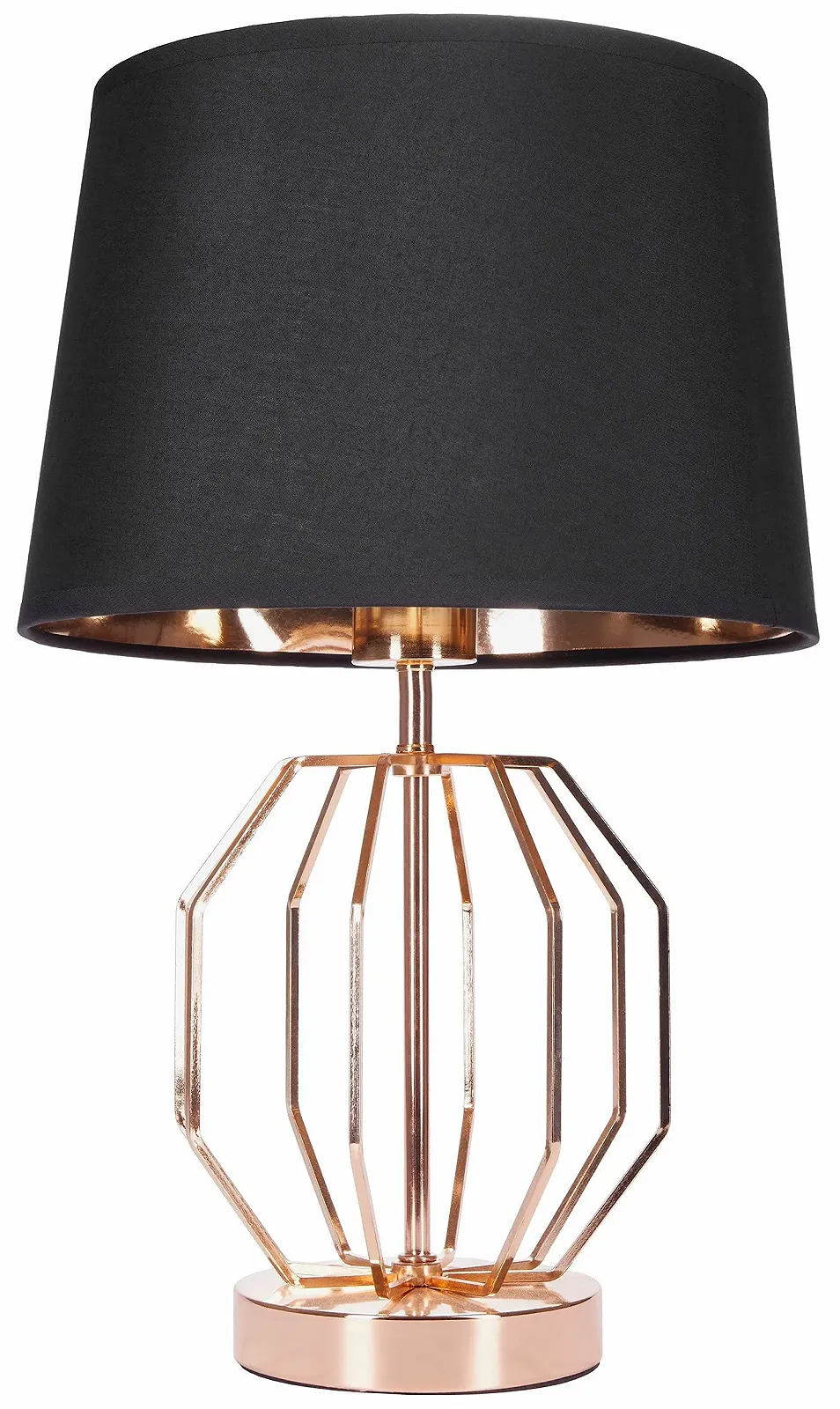 Настільна лампа BRUBAKER Vintage Grid Pattern Металева основа 45 см Золотистий/Чорний, фото №4