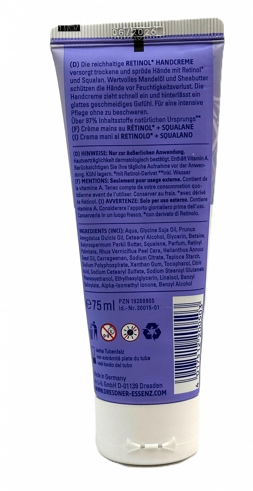 Крем для рук Dresdner Essenz Retinol + Squalane 2 x 75 мл (2 шт. в упаковці), фото №2