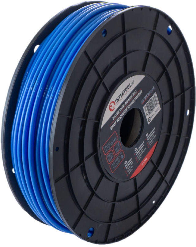 Шланг прямой Intertool 4 x 6 мм 100 м полиуретановый Storm, фото №1 Шланг прямой Intertool 4 x 6 мм 100 м полиуретановый Storm, фото №1