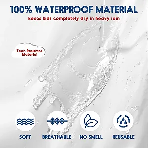 Дитячий дощовий плащ ANYOO Водонепроникний з довгими рукавами synthetic.ua - Фото 1