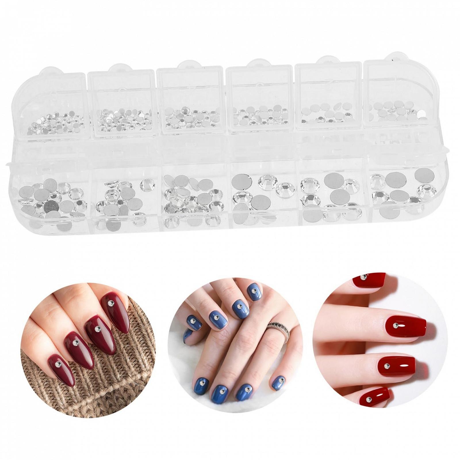 Стрази для нігтів EXCEART Набір, круглі, фото №9