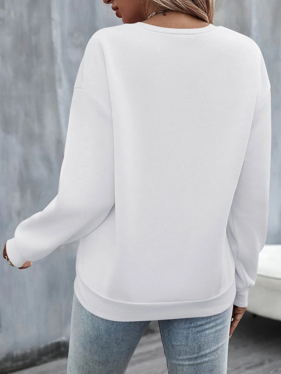 Женский Свитшот Minetom с принтом Love, длинные рукава, круглый вырез горловины, свободный, повседневный, спортивный, уличный стиль, без капюшона, осенне-зимний, фото №2