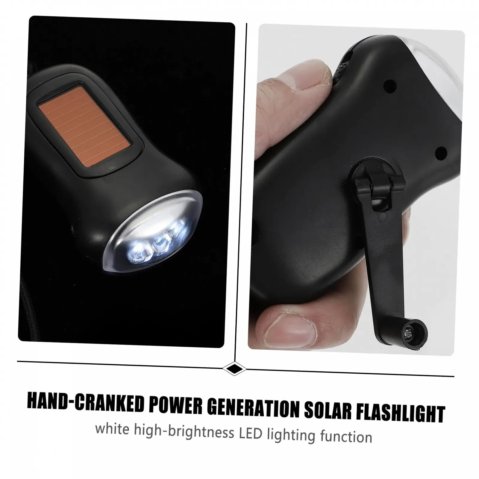 Фонарь UKCOCO Солнечный Ручной LED фонарь для улицы Ручной инструмент для выживания Аварийные фонари Мигающий Перезаряжаемый прибор UV Пластик Черный, фото №3 Фонарь UKCOCO Солнечный Ручной LED фонарь для улицы Ручной инструмент для выживания Аварийные фонари Мигающий Перезаряжаемый прибор UV Пластик Черный, фото №3