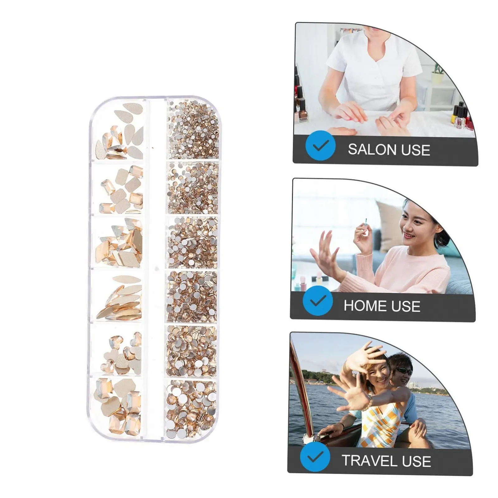 Стрази Healeved Колір шампань аксесуари для манікюру, фото №8