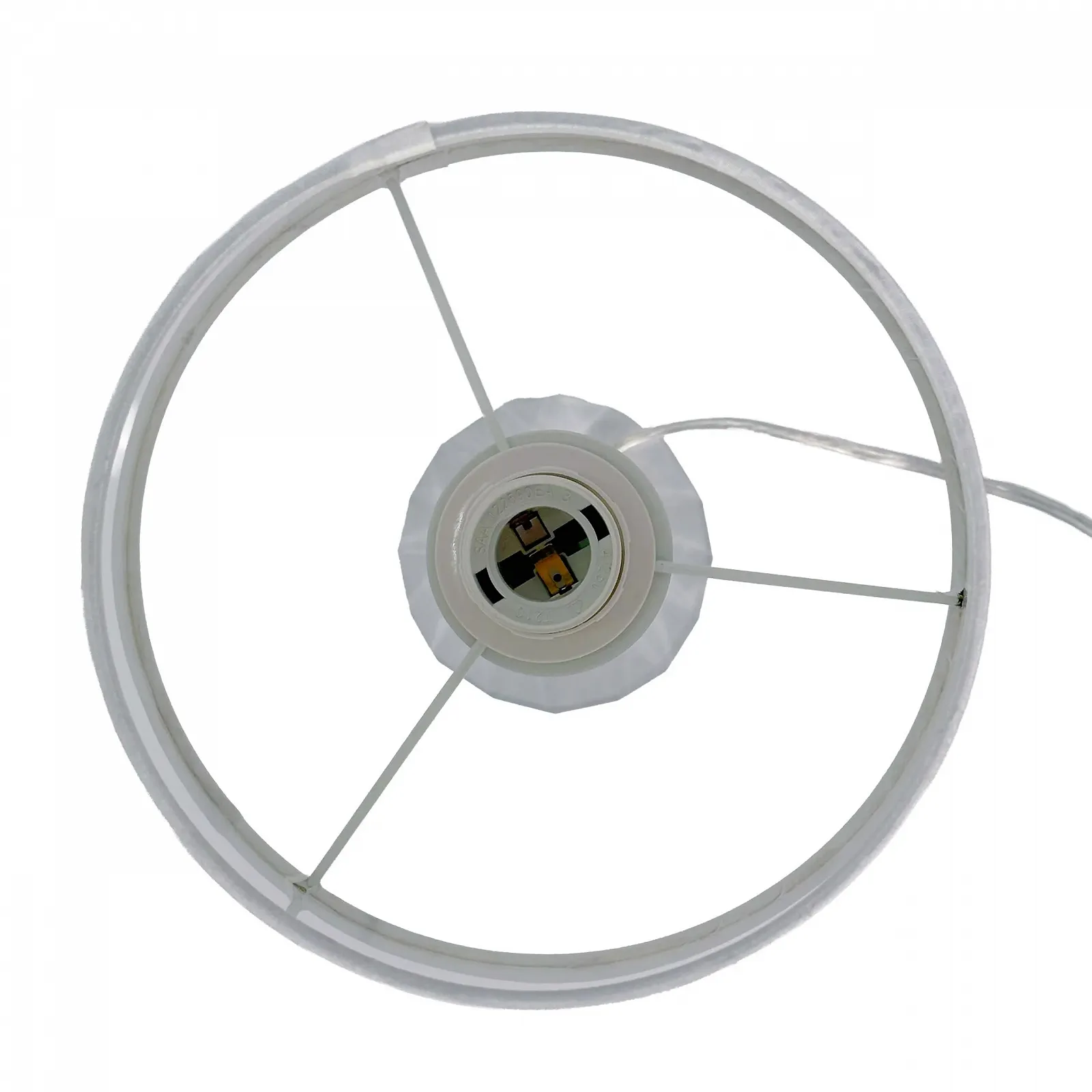 Настільна лампа Relaxdays зі скляною основою та тканинним абажуром E27 40,5 x 23 см Кришталевий дизайн Білий, фото №8