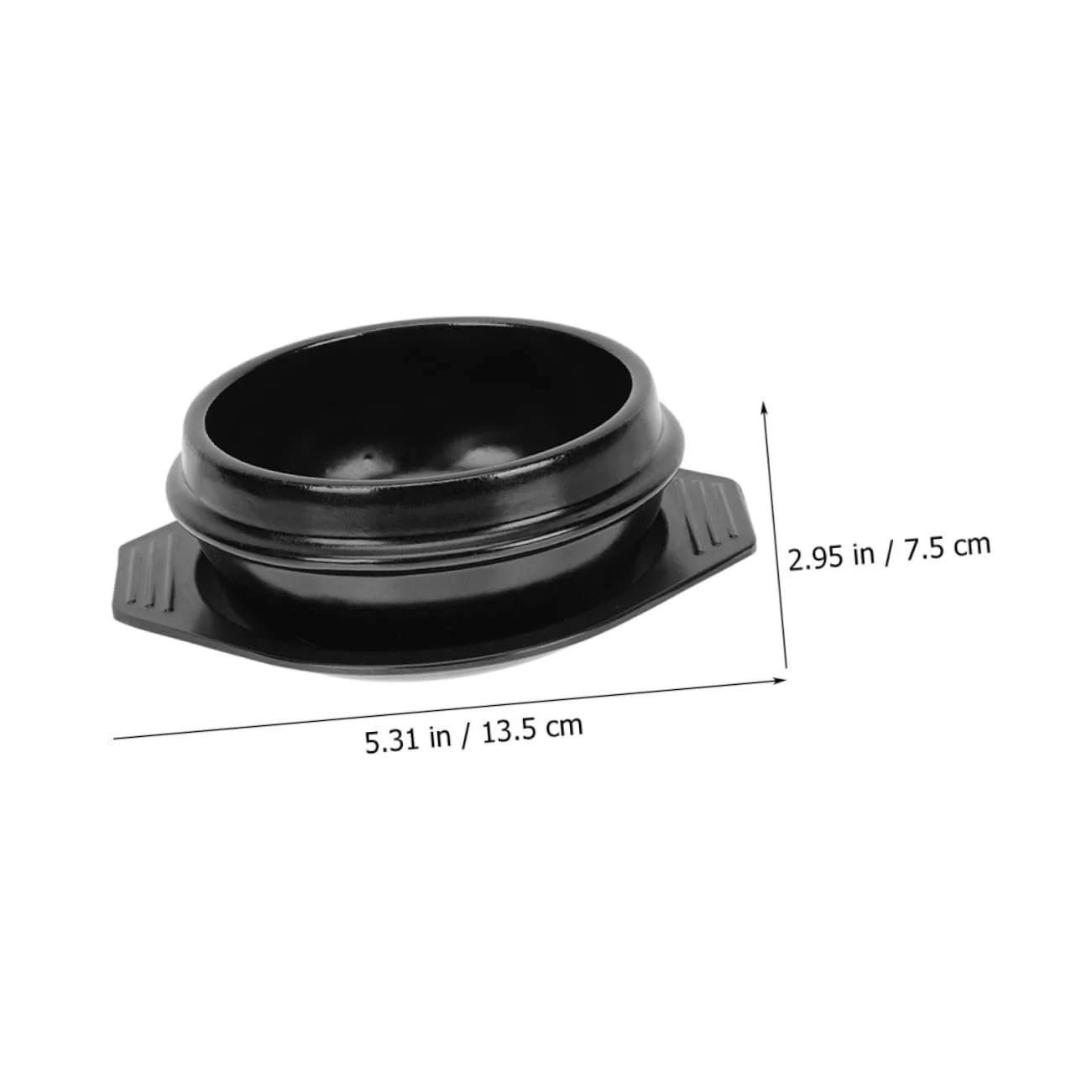 Кастрюля для бибимбапа керамическая круглая с двойными ручками и термостойкой подставкой, фото №9