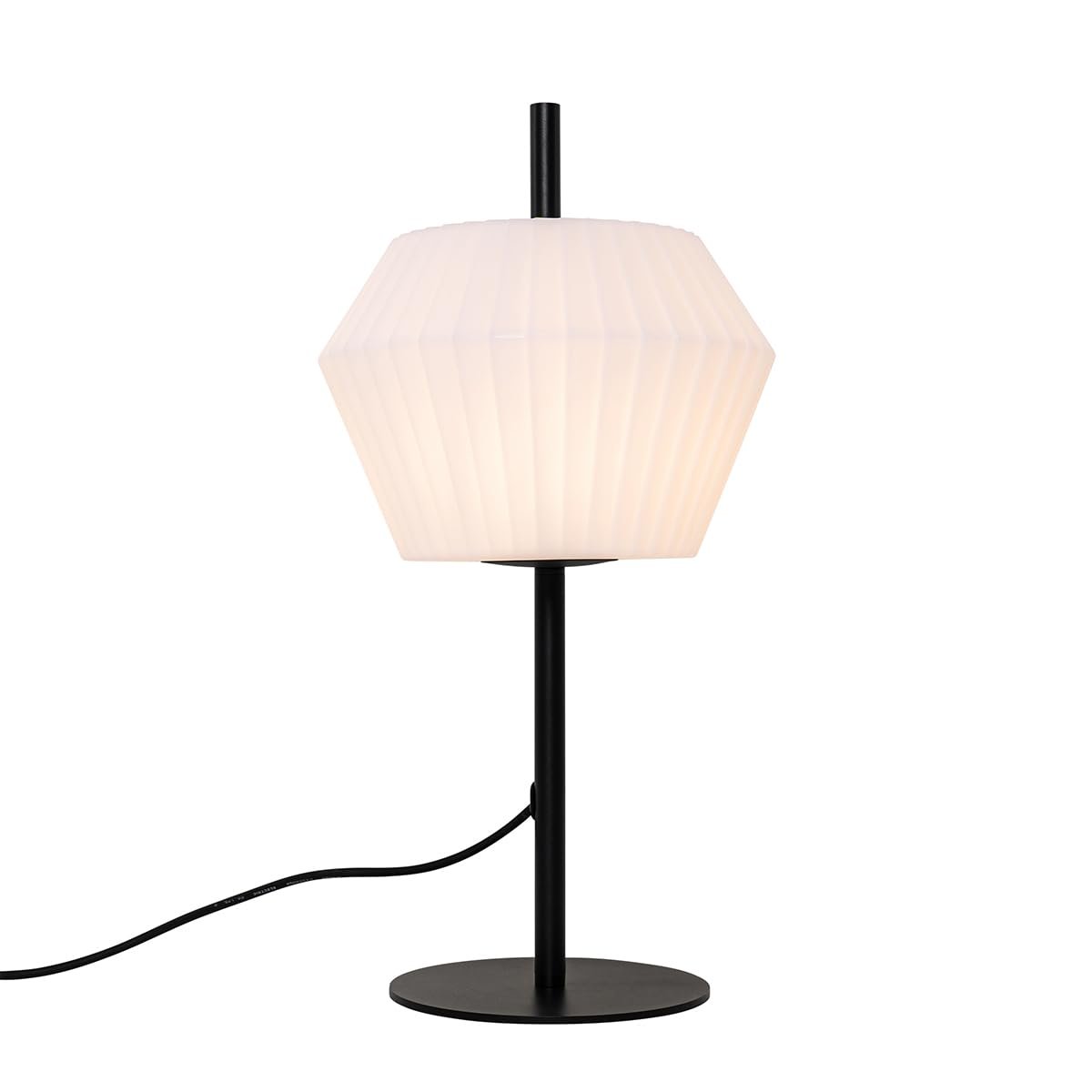 Настільна лампа Qazqa Robbert Modern вулична пластикова кругла з білим абажуром чорна IP44 E27, фото №8