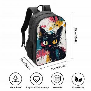 Рюкзак MXRMXR Cat 3D для детей, большая школьная сумка, ранец, подарки к школе, 40x28x16 см synthetic.ua - Фото 1