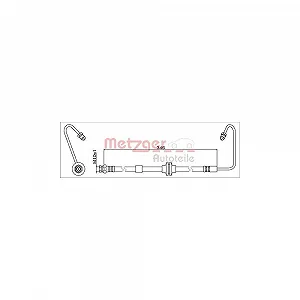 Гальмівний шланг METZGER 4119371 для RENAULT, задня вісь зліва, зовнішній - Фото 1