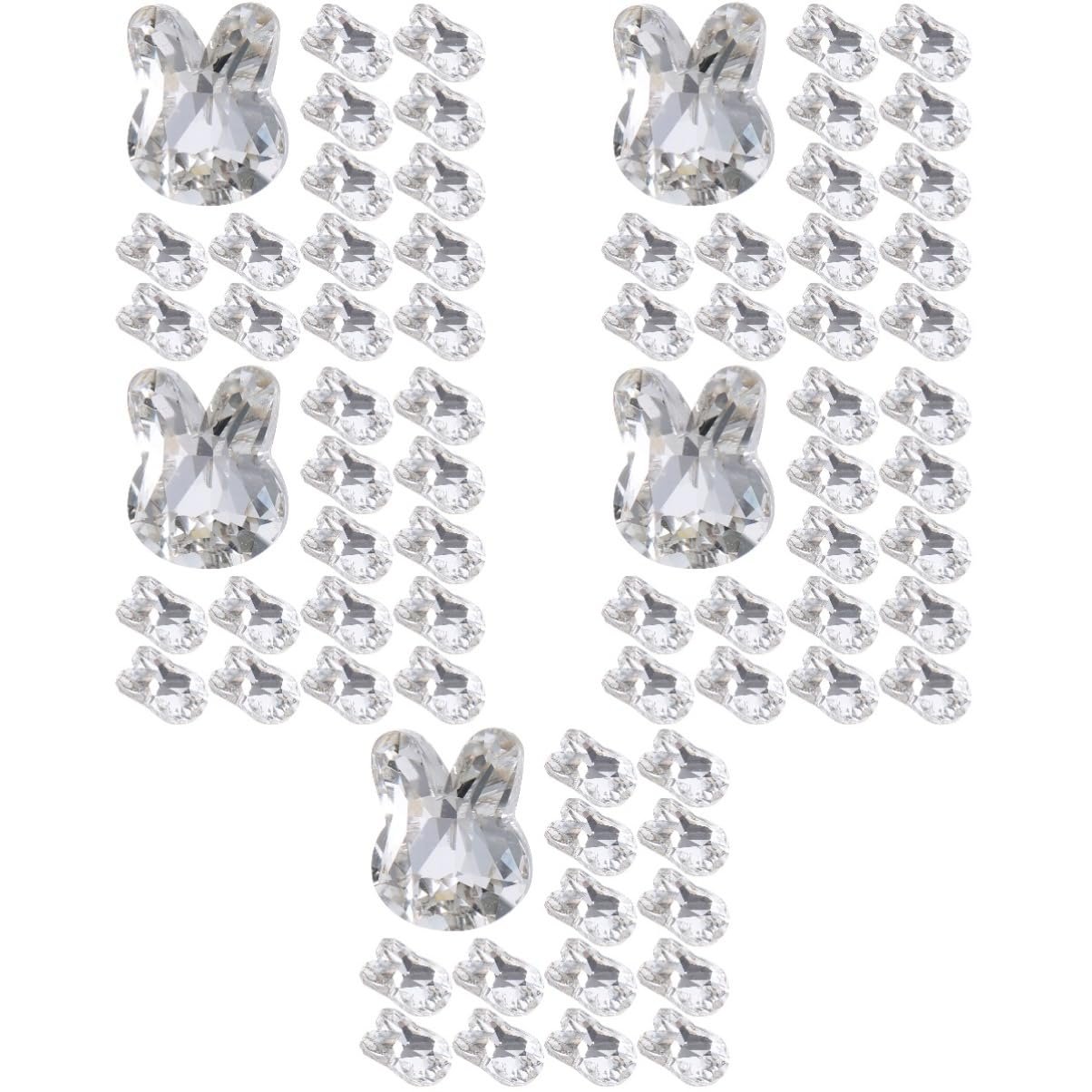 Стразы для ногтей Кролик FRCOLOR 100 шт Серебряный Жемчуг Кристалл Лунный свет, фото №1