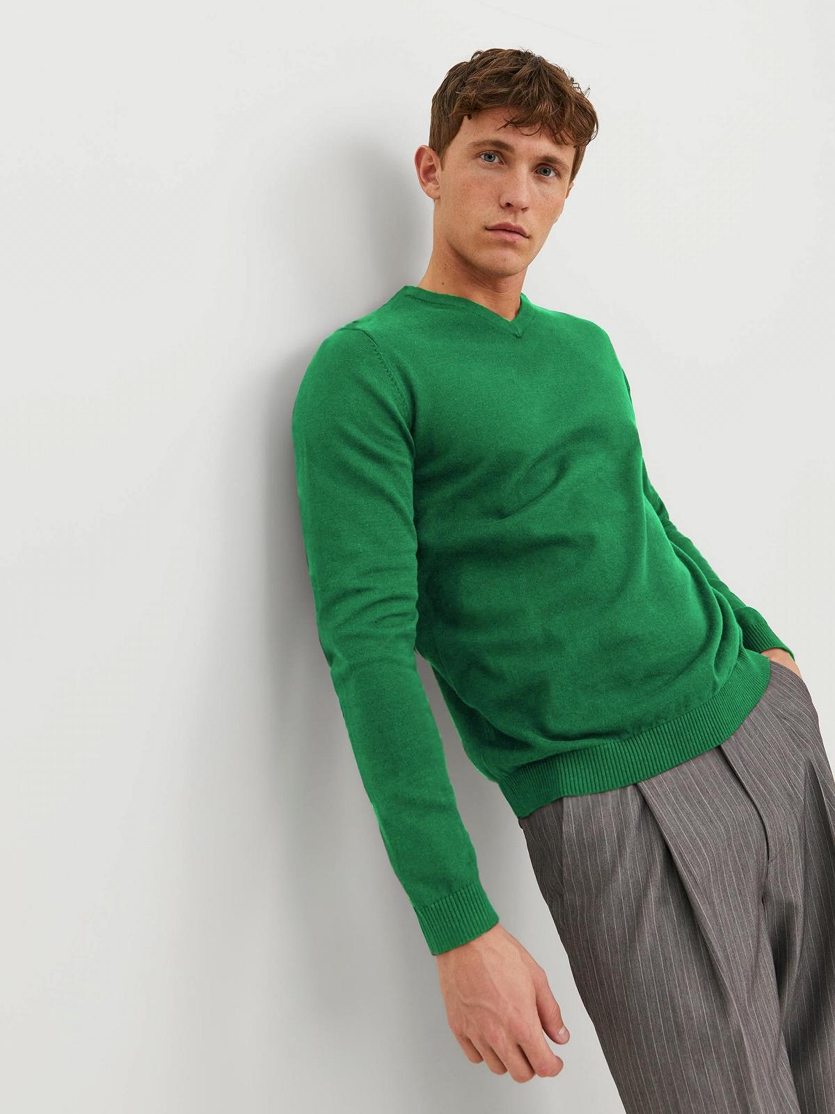 Джемпер з V-подібним вирізом JACK & JONES для чоловіків, фото №3