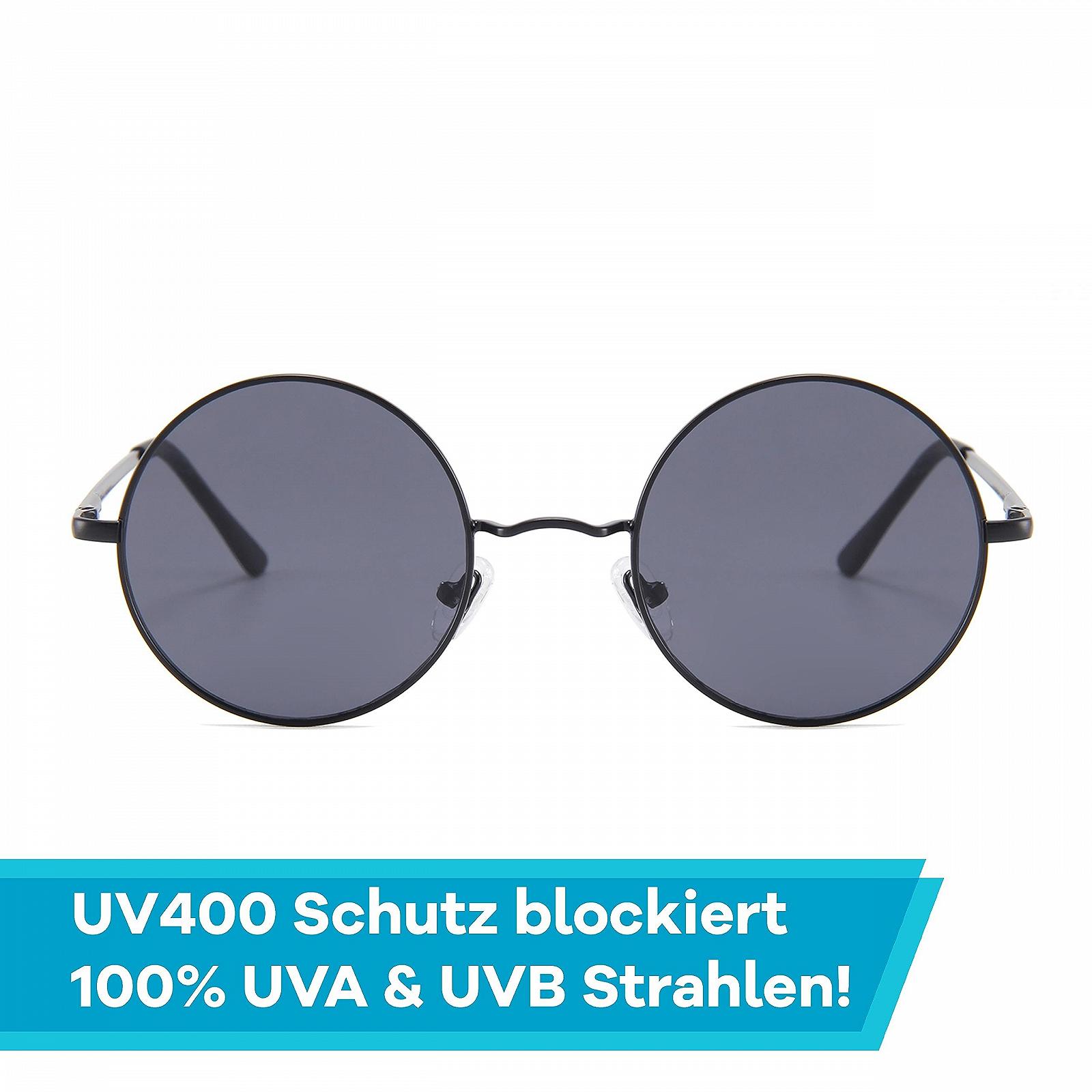 Сонцезахисні окуляри Круглі Netrox Вінтажні 70-х Металева оправа з дзеркальним склом, фото №5