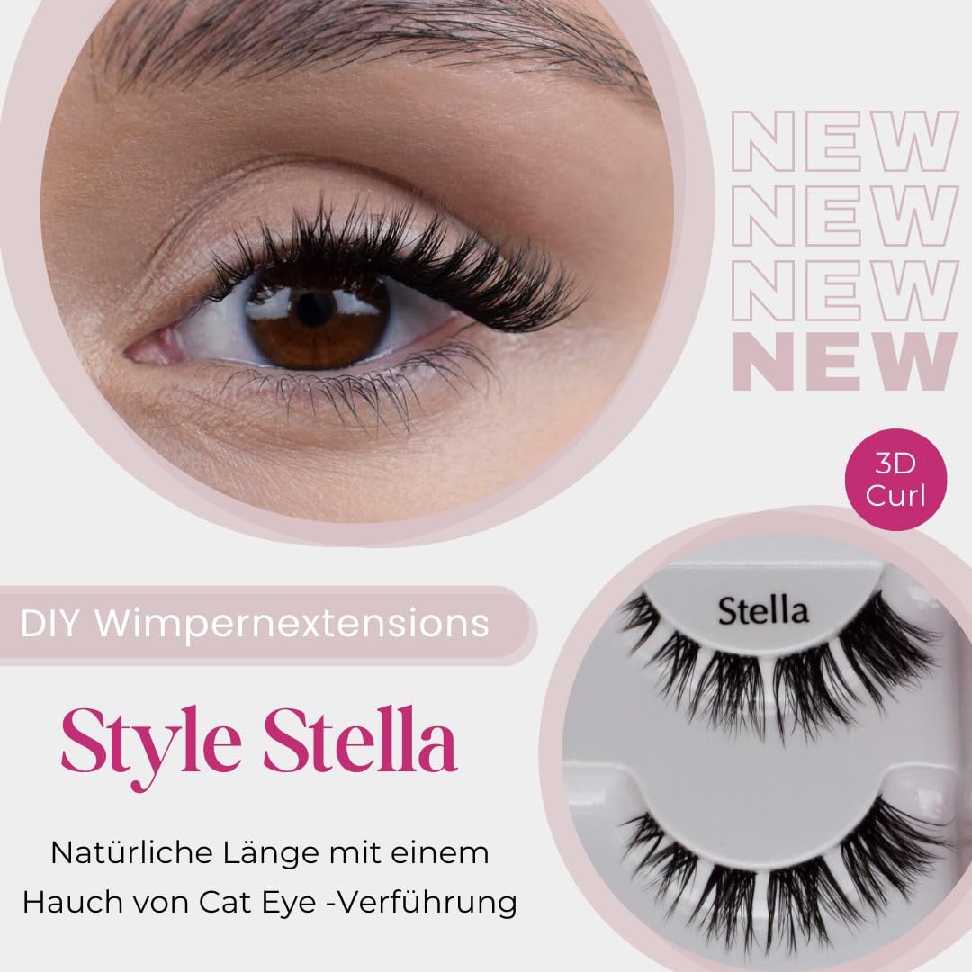 DIY LASHTELLIGENT DIY Lashes Stella 3 пари 3D Пучки Вії З Вигином Котяче Око, фото №2 DIY LASHTELLIGENT DIY Lashes Stella 3 пари 3D Пучки Вії З Вигином Котяче Око, фото №2