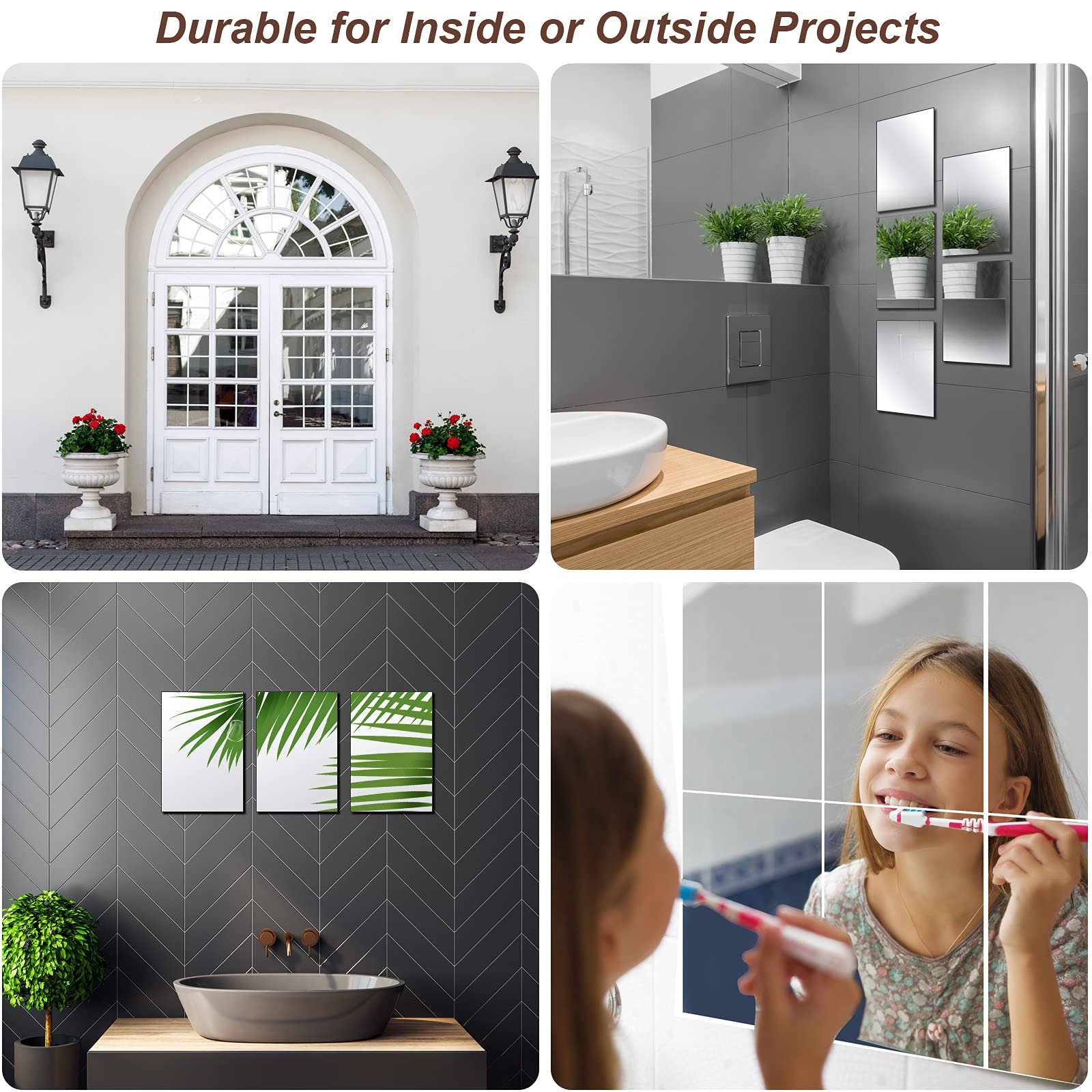 Дзеркальні наклейки Outus 30 штук гнучкі 15 x 10 см Сріблясті, фото №6 Дзеркальні наклейки Outus 30 штук гнучкі 15 x 10 см Сріблясті, фото №6