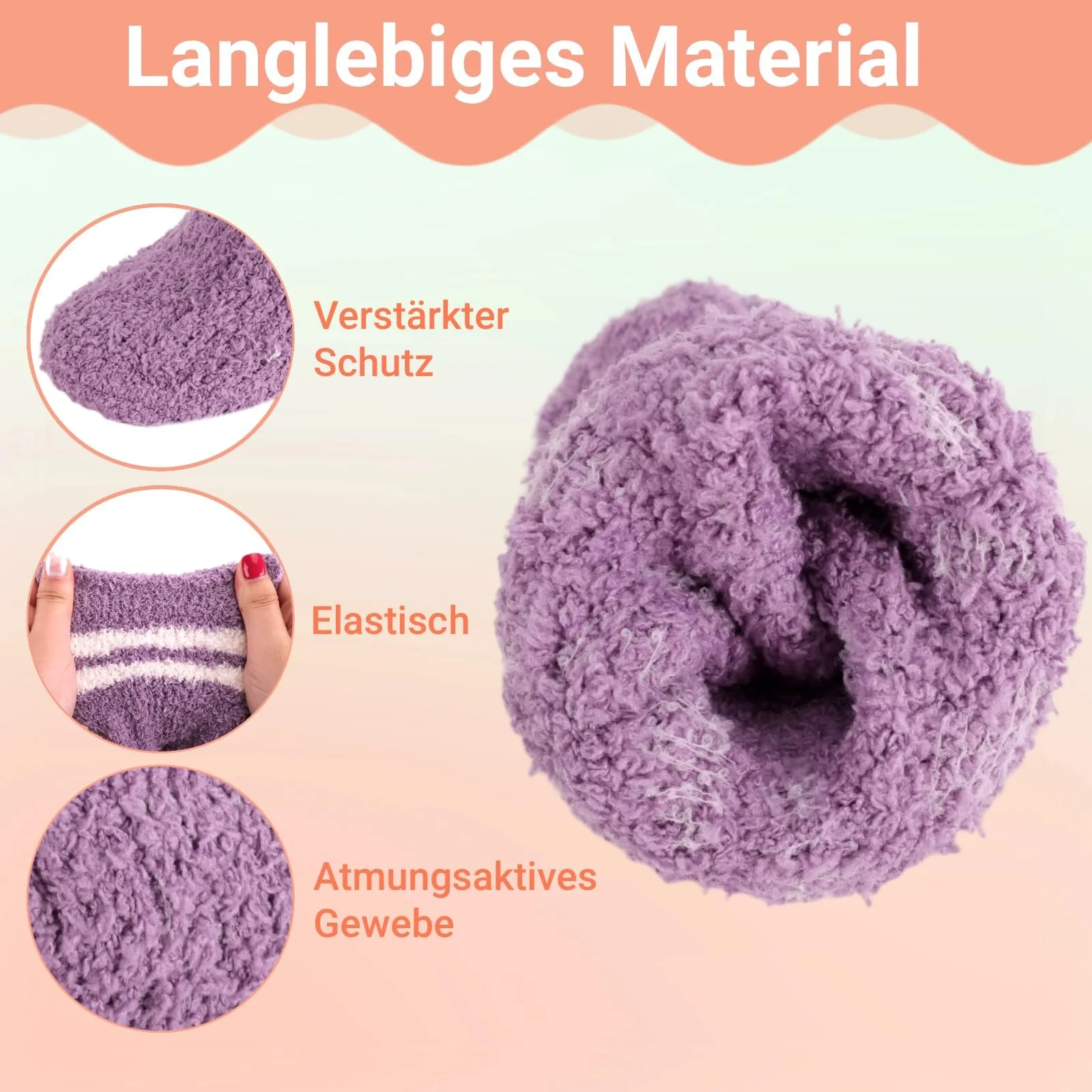 Носки Kaempe, 5 пар, теплые, пушистые, коралловый флис, термоноски, эластичные, зимние, для зимы, Рождество, 35-41, фото №3