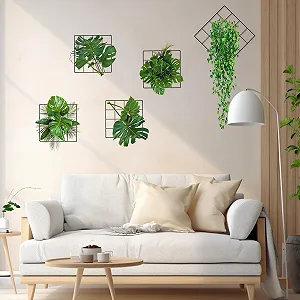 Наклейка на стену 3D Зеленые растения 90 x 30 см synthetic.ua - Фото 1