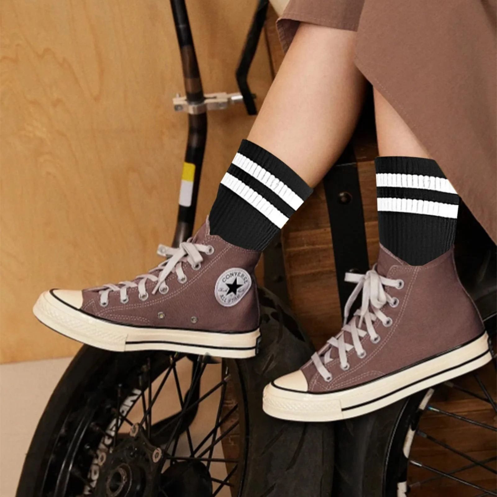 Тенісні шкарпетки Чорний + Білий, 6 пар, розмір 39-42, фото №5