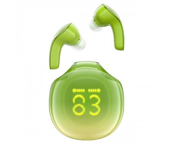 Навушники ACEFAST T9 Crystal Air color bluetooth earbuds Avocado Green, фото №1