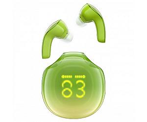 Навушники ACEFAST T9 Crystal Air color bluetooth earbuds Avocado Green - Фото 1