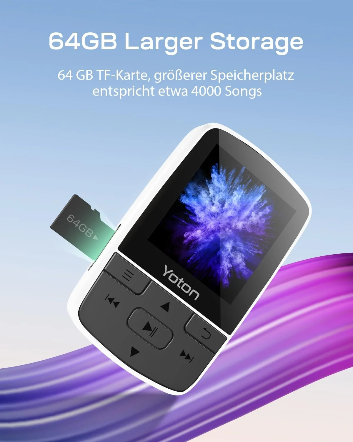 MP3 плеер YOTON 64GB Bluetooth 5.2 Белый, фото №4