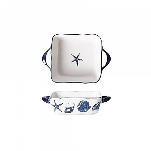 Форма для запекания керамическая с двойными ручками 26.3 x 20 x 6.3 см - Фото 1