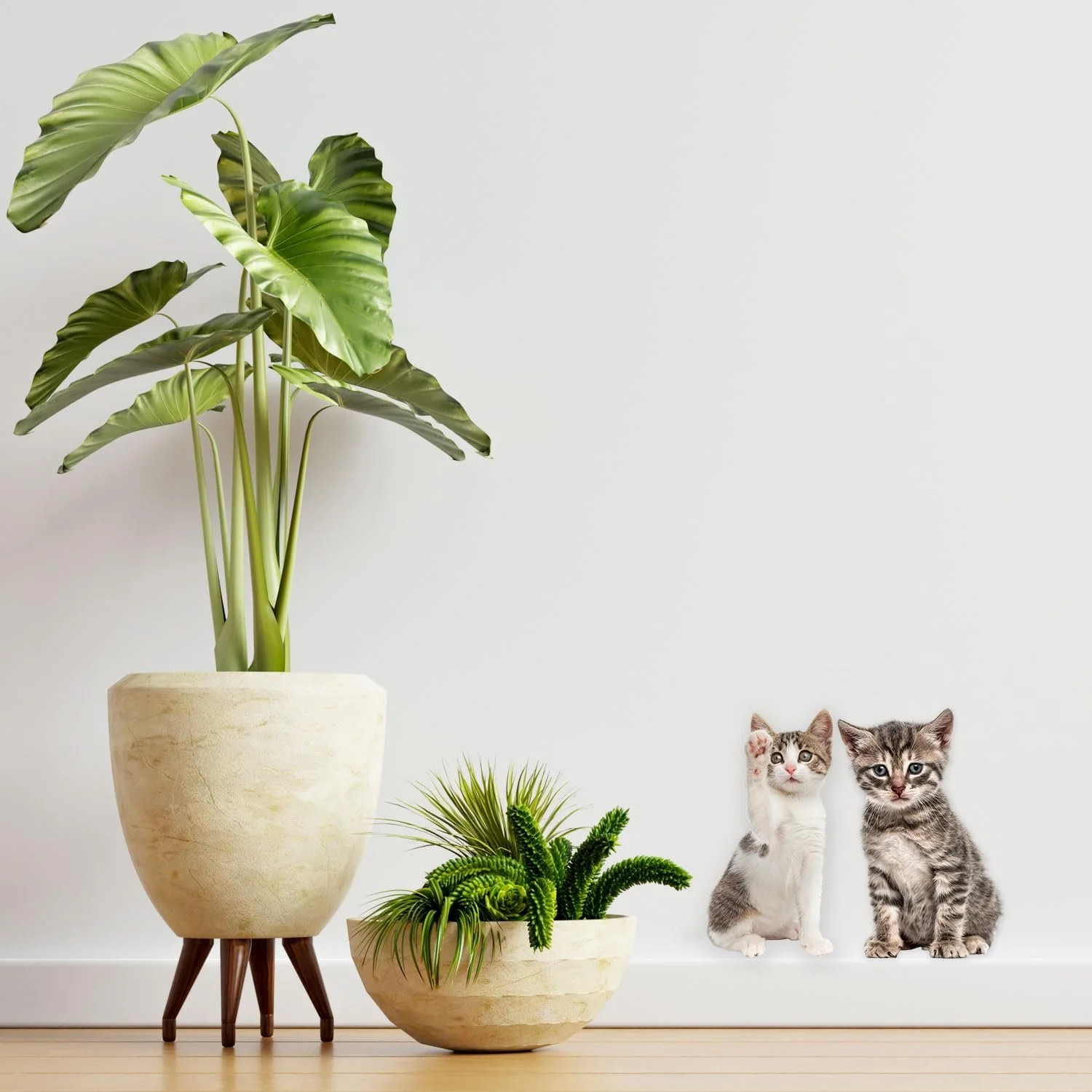 Набір наклейок dv1032 Cat Baby 2 шт. коричневий та білий, фото №4