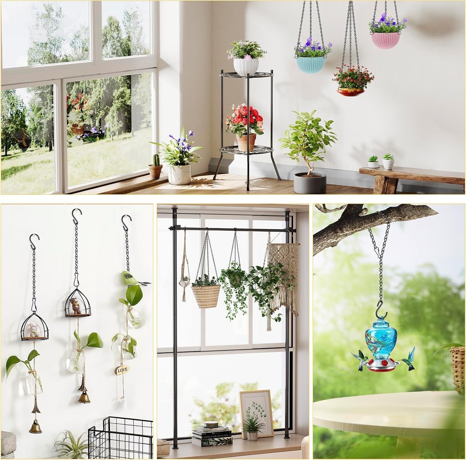 Ланцюг для підвішування DIY 5 м з гачками та шурупами чорний, фото №7 Ланцюг для підвішування DIY 5 м з гачками та шурупами чорний, фото №7