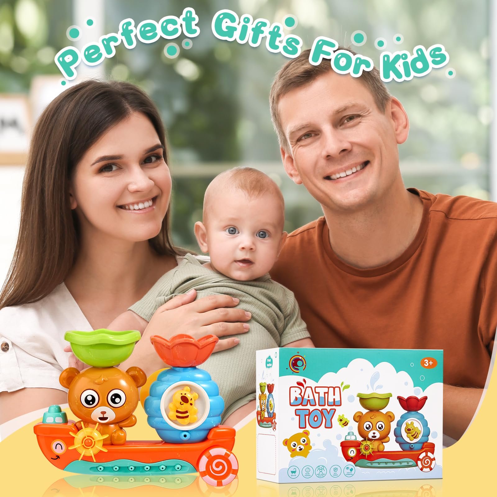 Игрушка для ванной Bear and Bee с чашкой, фото №6