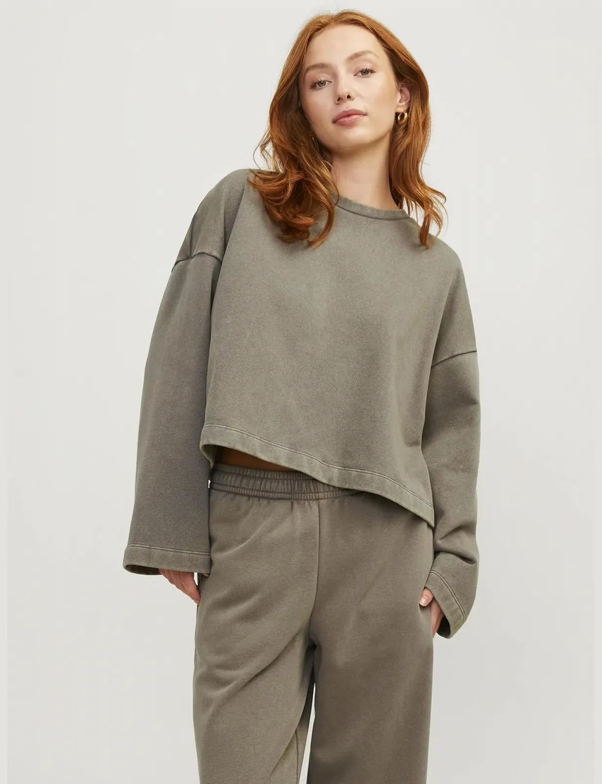 Женская Толстовка JJXX Jxelizabeth Свободная LS Короткая Круглая SWT, фото №3