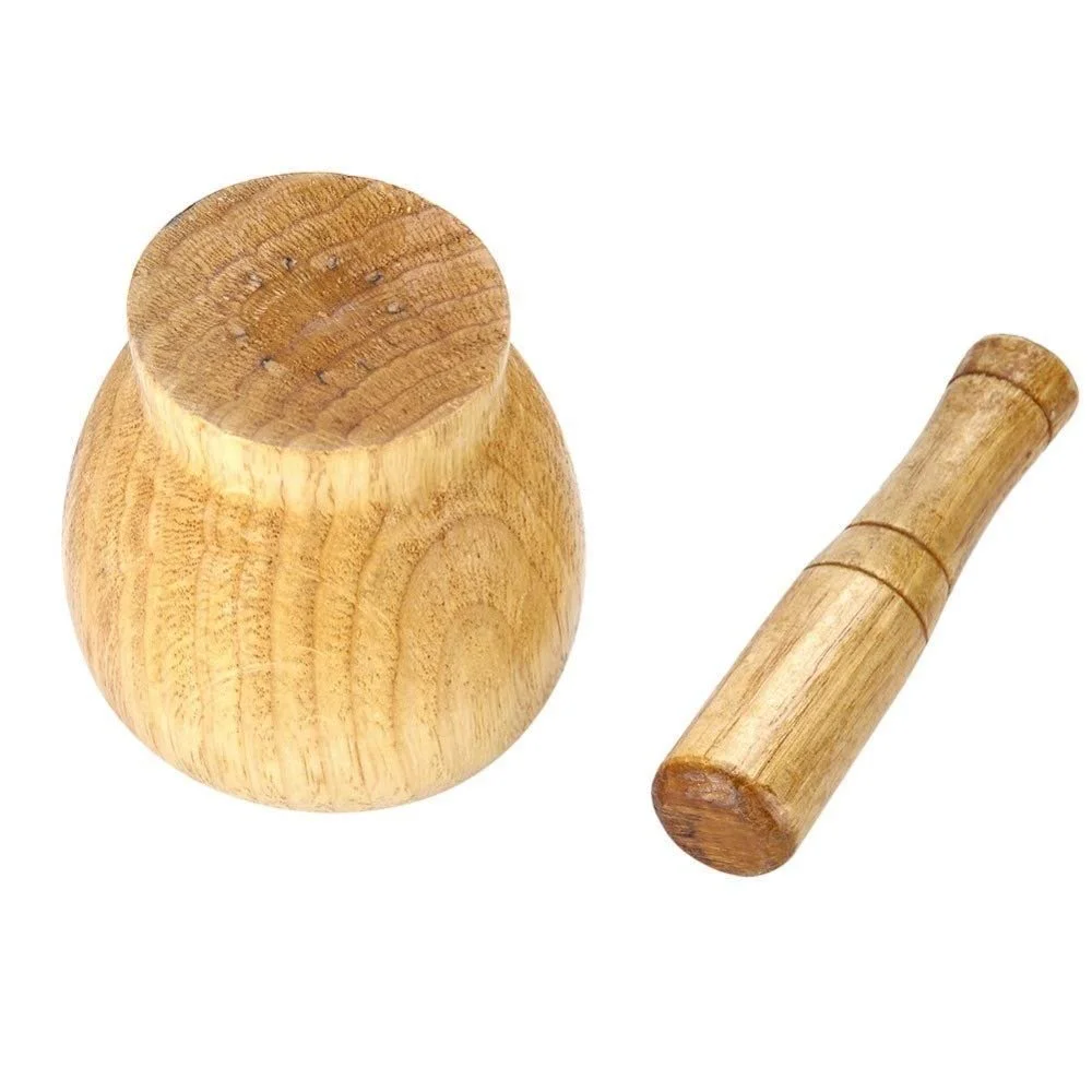 Набір: Ступка і товкачик Дерев'яний для подрібнення спецій, фото №6 Набір: Ступка і товкачик Дерев'яний для подрібнення спецій, фото №6