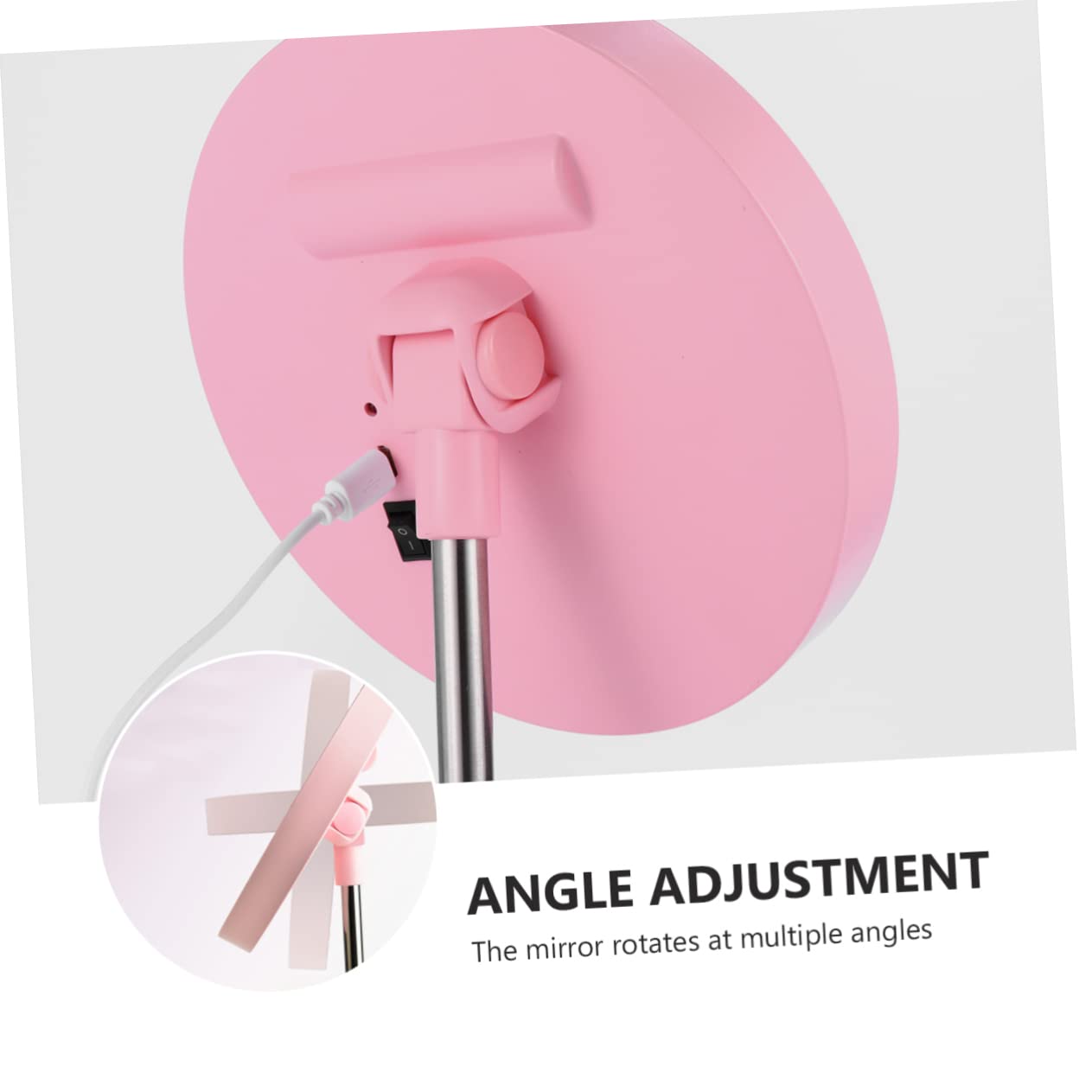 Зеркало Angoily LED с подсветкой интеллектуальная зарядка интеллектуальный дополнительный свет настольное многофункциональное косметическое зеркало студент настольное зеркало глянцевый, фото №4 Зеркало Angoily LED с подсветкой интеллектуальная зарядка интеллектуальный дополнительный свет настольное многофункциональное косметическое зеркало студент настольное зеркало глянцевый, фото №4