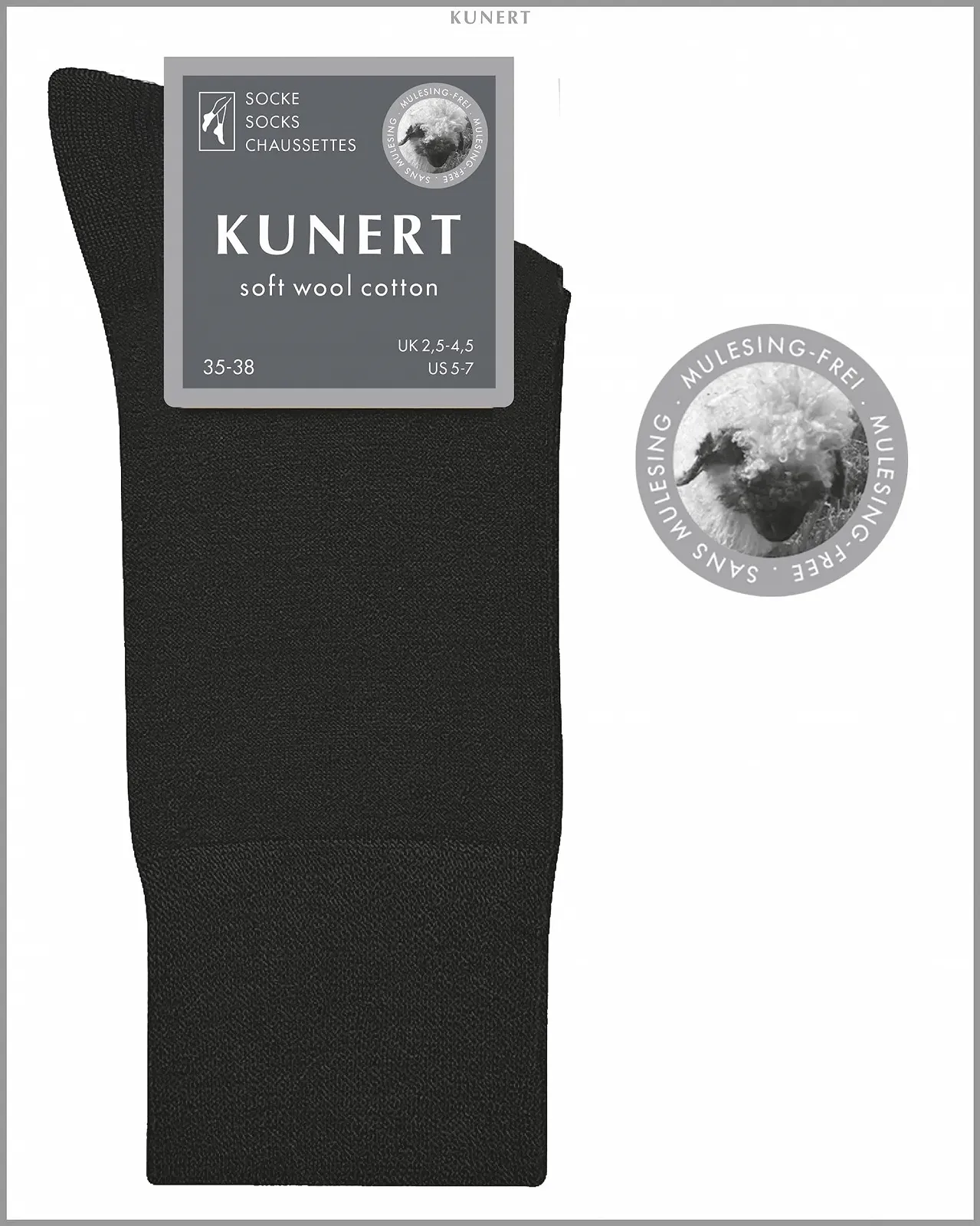Женские носки KUNERT Soft Wool Cotton без давления в поясе, фото №4