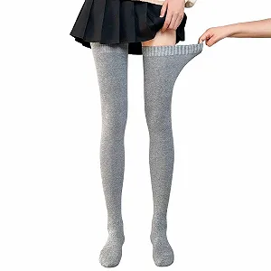 Гетры Вязаные Высокие Носки до Бедра Женские Теплые Гольфы Леггинсы Хлопковые - Фото 1