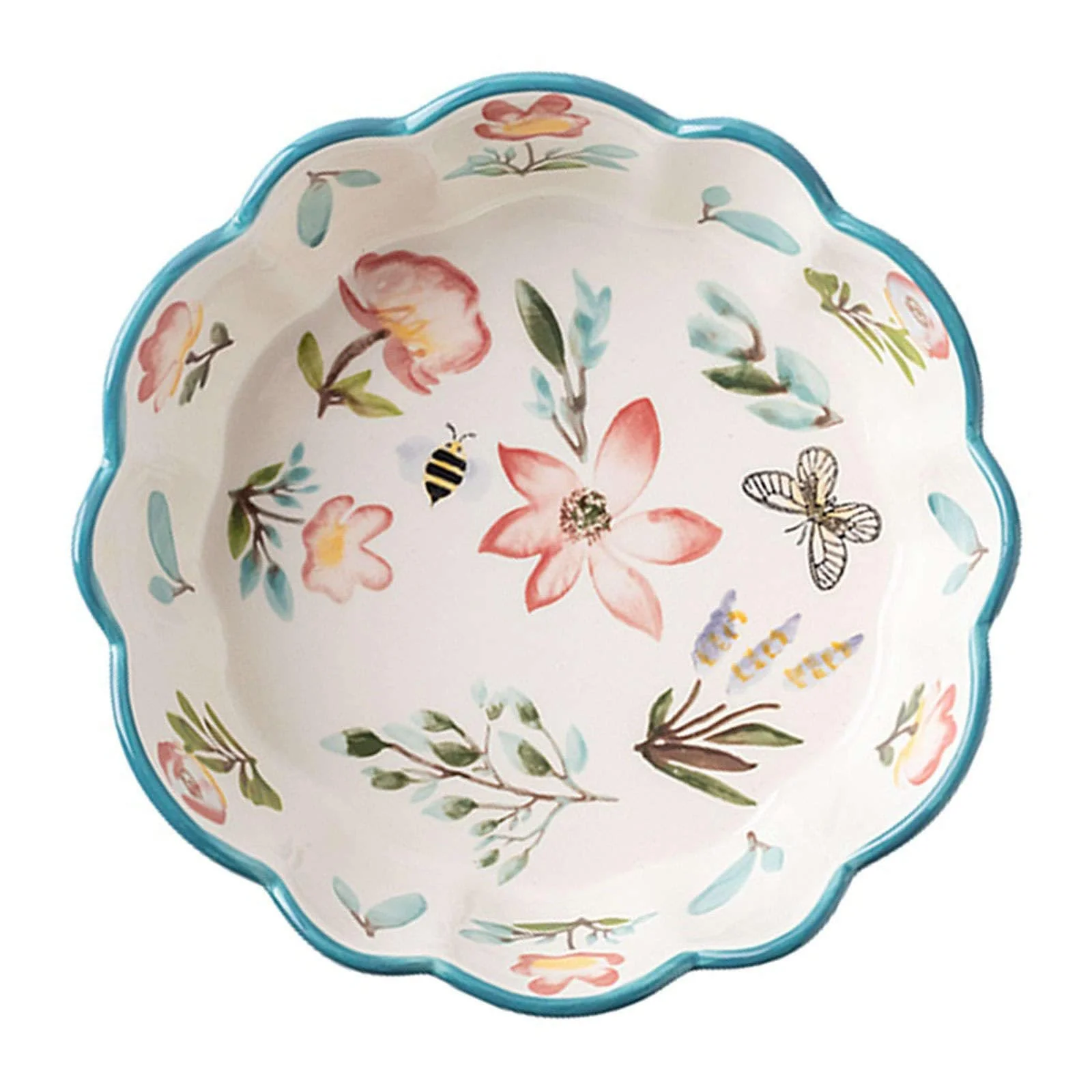 Форма для запекания керамическая круглая 1000 мл Синий, фото №1