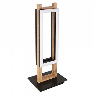 Настольная лампа GLOBO LIGHTING Wooden Lamp 2 лампы Металл MDF Черный Темно-коричневый Опал 2x LED 20 Вт 850 лм 3000 К 50 x 20 x 15 см - Фото 1