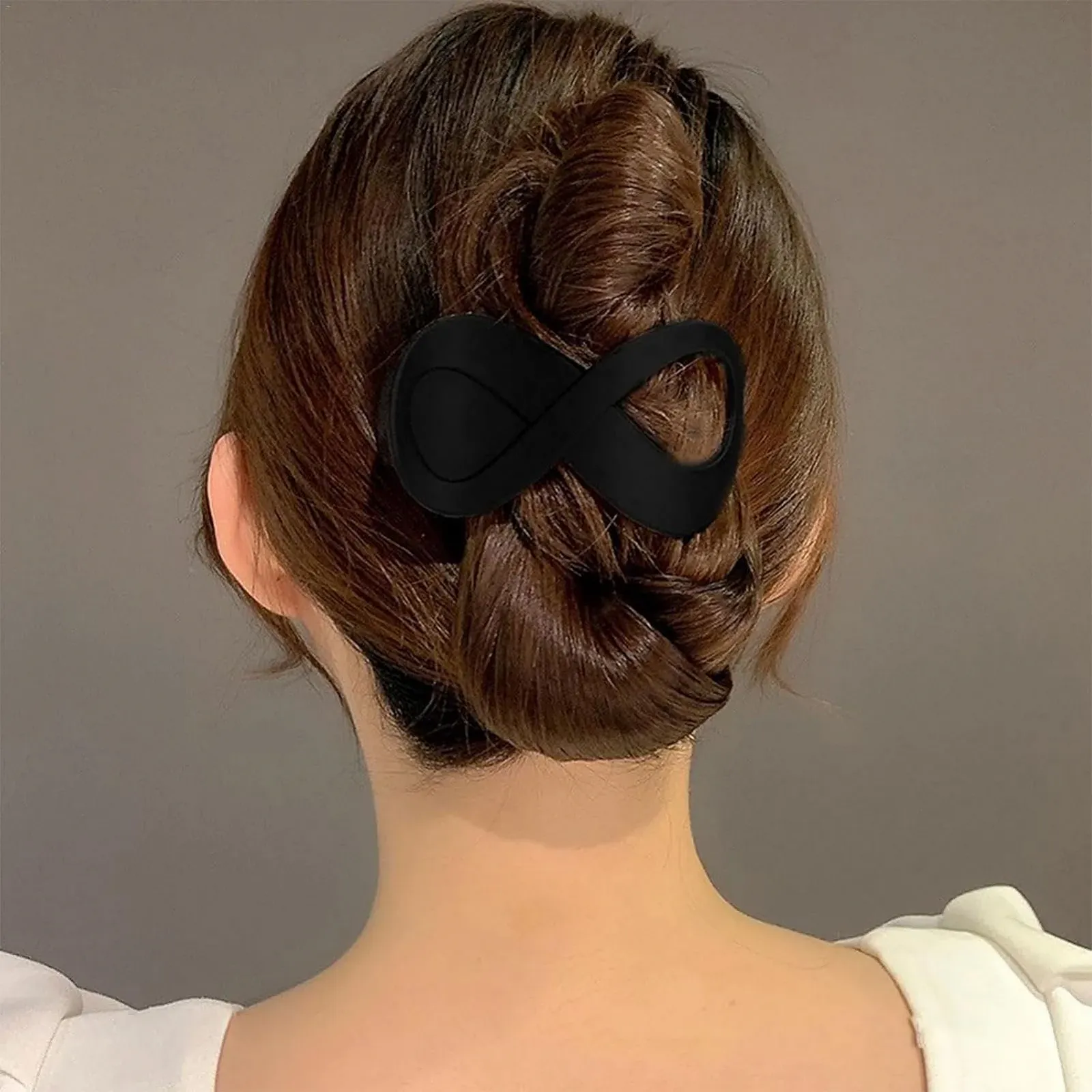 Краб для волос Twist Элегантный | Простой стиль акриловый краб для волос | Модные аксессуары с задней пластиной для женщин Нескользящий прочный держатель для длинных волос, фото №5