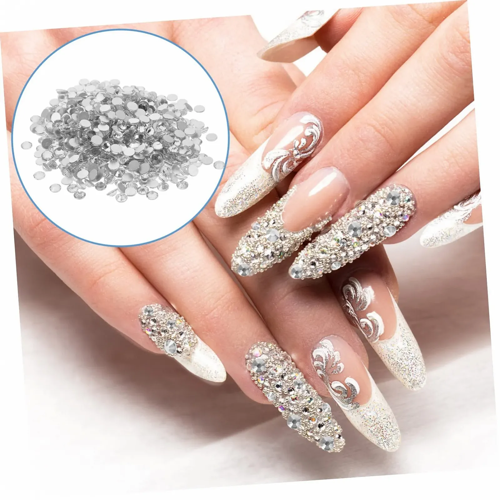 Стрази Healvian 2880 шт. Самоклеючі, для творчого манікюру. Підходять для вечірок, весіль та особливих випадків, фото №9