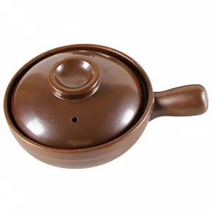 Кастрюля IMIKEYA керамическая термостойкая с крышкой с пароотводом маленькая с одной ручкой - Фото 1