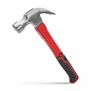 Молоток-гвоздодер HOUSERAN 24 oz 680 г с фиберглассовой рукоятью - Фото 1