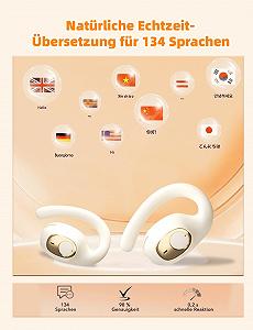 Наушники-переводчик 3-в-1 AI, серия NebulaBuds, с поддержкой 134 языков, Bluetooth 5.4, ENC шумоподавления, IPX7 и 120 часов автономной работы synthetic.ua - Фото 1