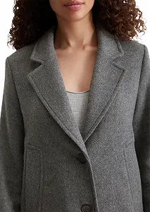 Пальто Marc O'Polo женское до колена с лацканами synthetic.ua - Фото 1