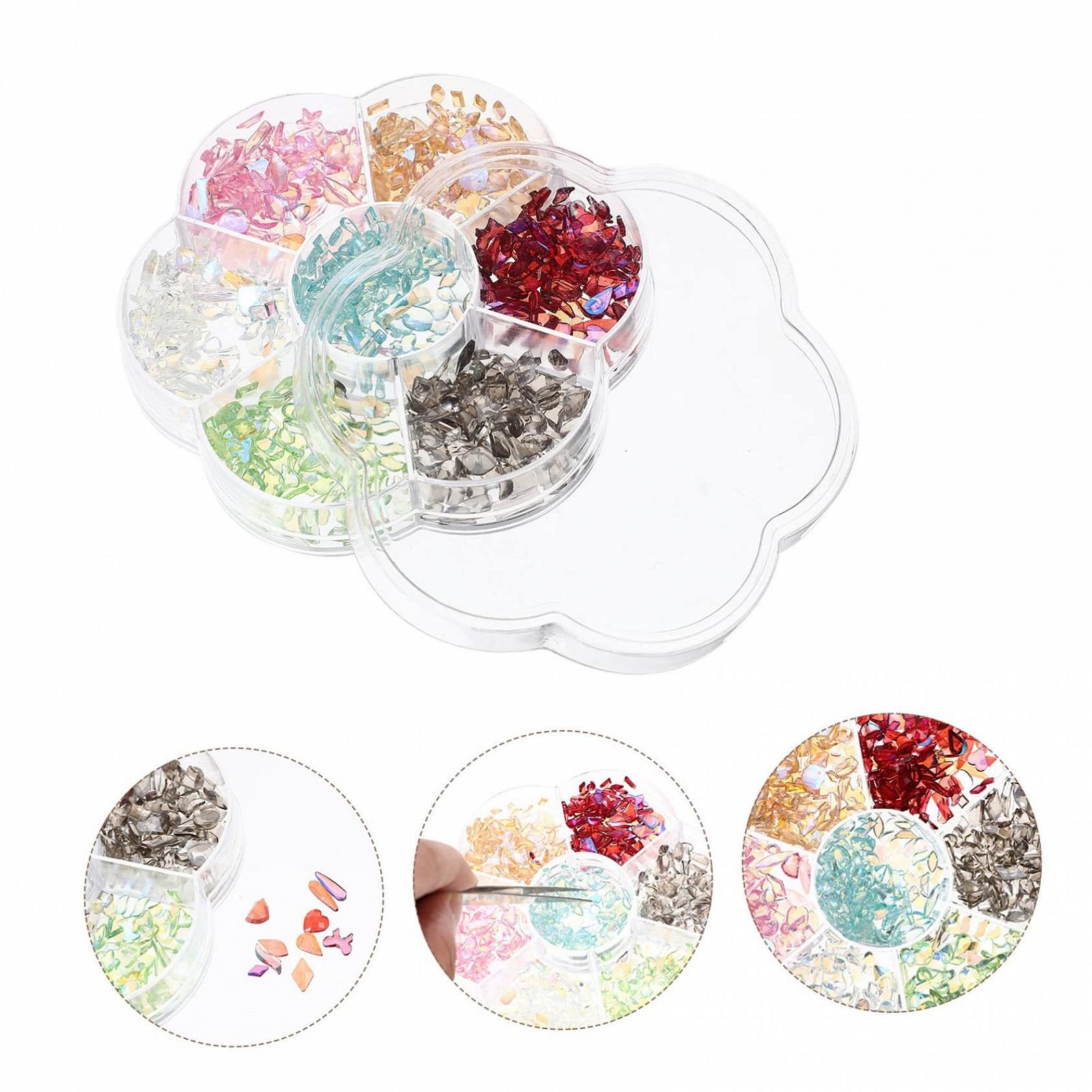 Прикраси для манікюру Healeved, 1 коробка, діамантові прикраси, делікатні, різнокольорові, фото №3